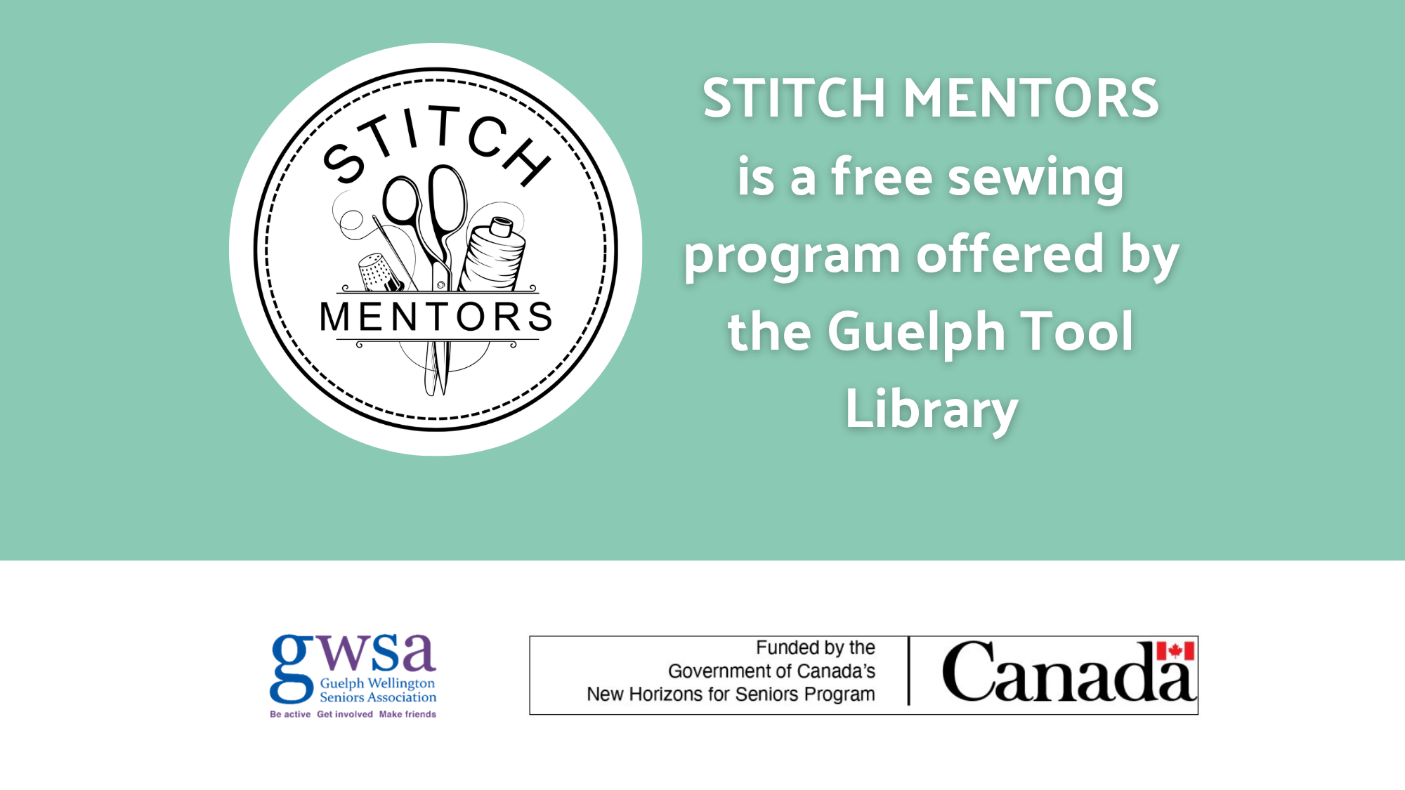 STITCH MENTORS a free sewing program offered by the Guelph Tool Library